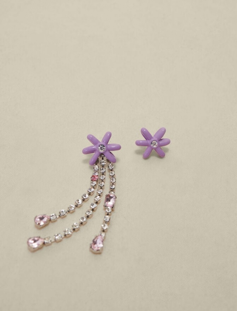 Maje Mauve Flower Sieraden Dames Paars | VZBOPWC-90